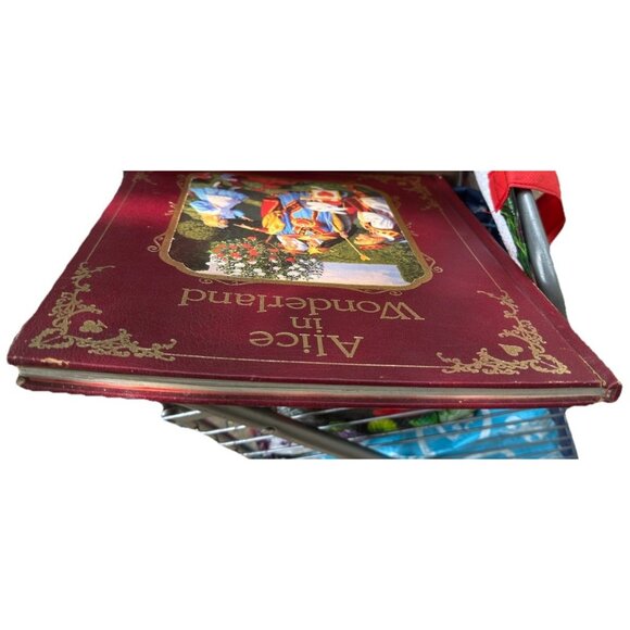 Alice in Wonderland Lewis Carroll Greg Hildebrandt 1990 Unicorn Hardcover Gilt - Picture 2 of 3